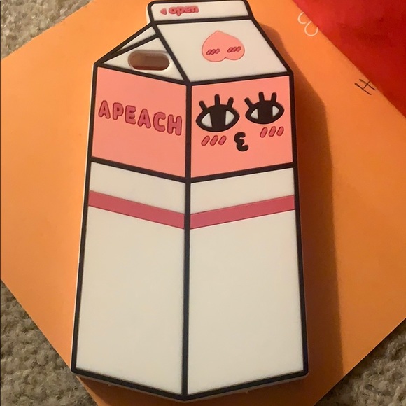 Pink and white iphone